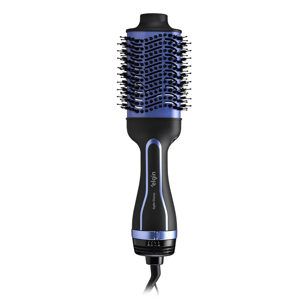 Elgin Agile Glossy de frente, em fundo branco, com a cabeça oval azul